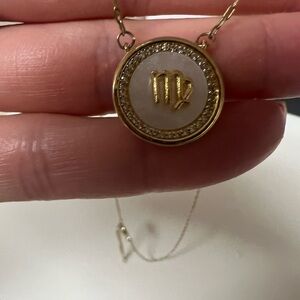 Gold Virgo Pendant Necklace